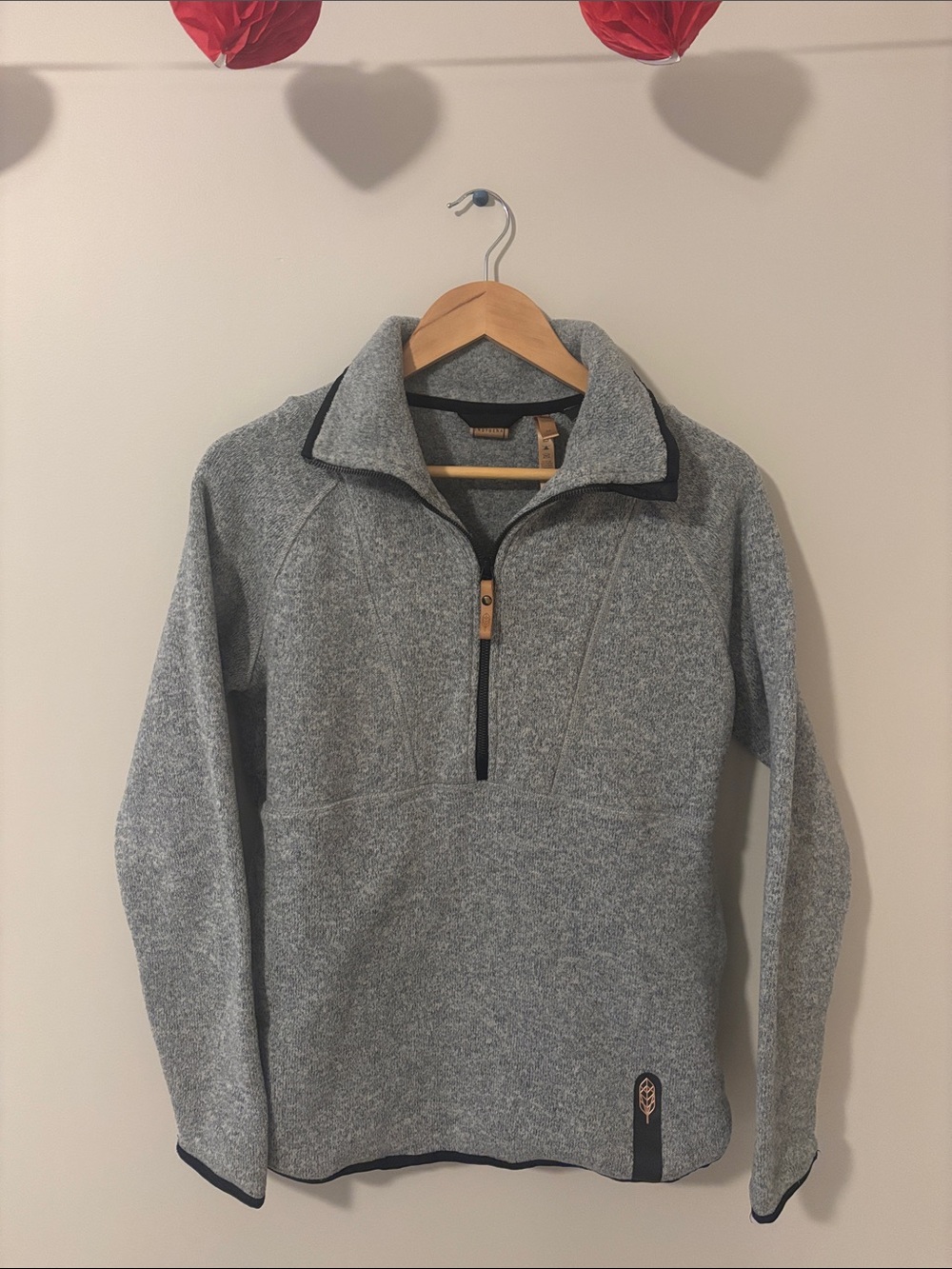 Women's Gray Half-Zip Pullover Sweater